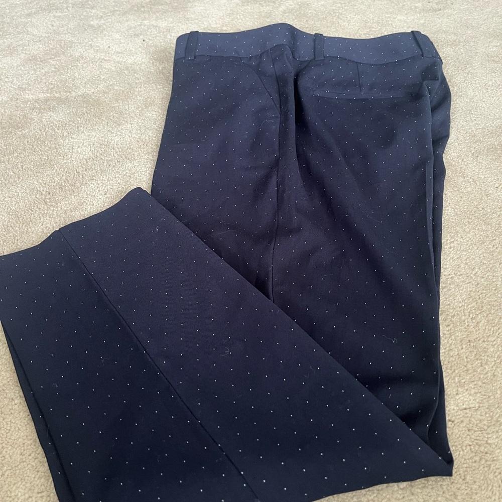 The Limited Navy Pindot Dress Pants